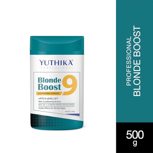 Image of Yuthika Developers for Hair Colour | Blonder Powder (9 Level, 500g) & Developer (30 Vol, 1000ml)