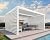 PURPLE LEAF Louvered Pergola 12' x 16' White Outdoor Aluminum Pergola with Roller Blinds Adjustable Gazebo Rainproof for Patio Deck Garden, 2 Short-Side