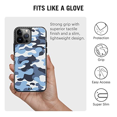 Image of DailyObjects Case for iPhone 13 Pro Max Compatible with Mag-Safe Wireless Charging, Stride 2.0 Camouflage Aquatic Slim Shockproof Back Cover with Inner Magnetic Ring