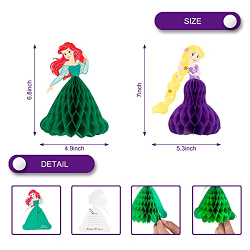 6Pc Princess Honeycomb Centerpiece Table Decorations Suitable For Princess Themed Birthday Party Supplies #TOP1