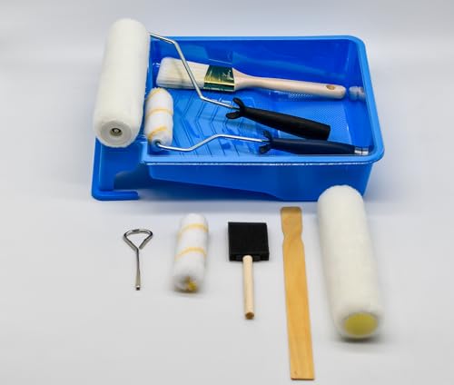 12 Piece Home Paint Kit - Brush, Paint Tray, Liner, Roller, Mini ...