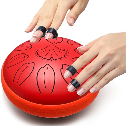 Steel Tongue Drum 6 Inch 11 Notes Musical Instrument Rain Drum Style Gift — view 3