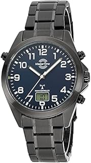 Master Time Funk Quarz Herren Uhr Analog-Digital mit Edelstahl Armband MTGA-10737-22M