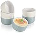 Produktbild com-four® 6x Ragout Fin Schale - Ofenfeste Förmchen in grau und beige - Creme Brulee Schälchen - Dessertschale mit je 320 ml - spülmaschinengeeignet (06 Stück - 320 ml grau/beige)