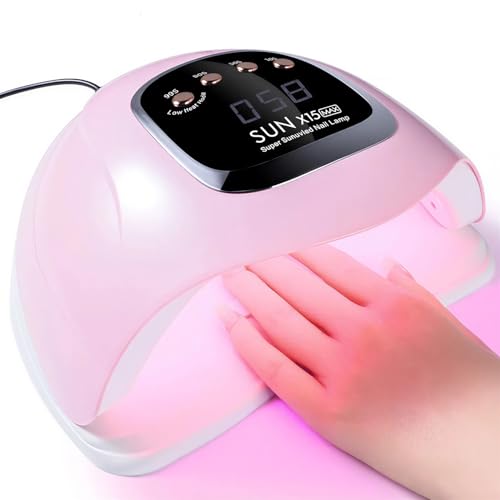 WY8 Pink Lady Nail Dryer Lamp Sun X15 Max 280W High Power 66LEDS Fast Curing Auto Sensing Dryer UV LED Ice Lamp Pedicure Light Drying Gel Polish Nail Art