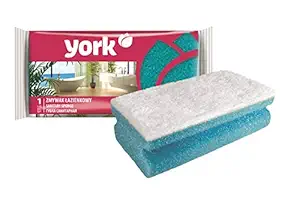 YORK Multipurpose Soft Sponge for Bathroom Tiles, Basin & Sanitary Fittings Blue | Size 13.5 x 7 x 4.5 CM Pack of 6