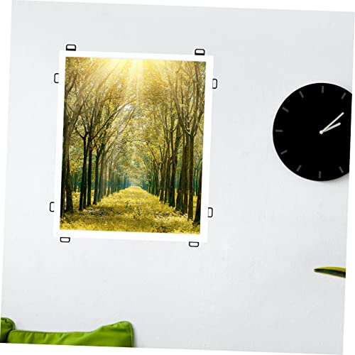Image of Picture Hanging Hardware 100pcs L-Shape Hooks Hangers for Wall Art Photo Frames Sturdy Metal