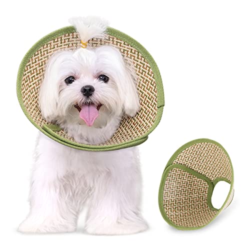 BULANGDE Collar de Recuperación para Gato Ajustable, Cono para Mascotas Protector Anti-Mordida Collar Práctico, Collar isabelino Gatos para Tamaño Pequeño para Gatos y Cachorro Cono Perros(Verde-S) Cover