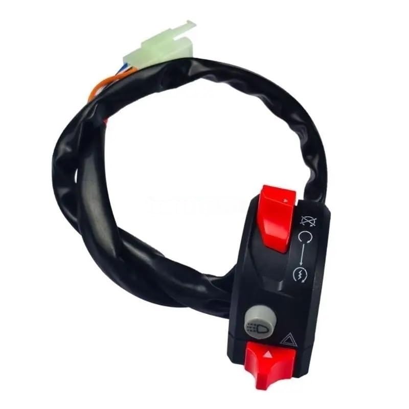 Controlador de arranque de 22mm con botonera de luces para moto universal 3