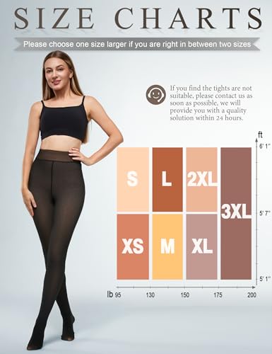 Image of KBVOT Fleece Lined Tights Women Sheer Warm Pantyhose Leggings Fake Translucent Thermal Winter Thick Tights for Dresses