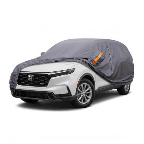 Image of Coverlex All-Weather Car Cover Custom Fit for Honda CRV 1997-2026 | Waterproof, Heavy Duty, Cotton Liner, Paint Protection, Rain Snow UV Proof, Driver Door Zipper, Windproof Straps, Storage Bag