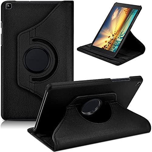 DETUOSI Rotating Case for Galaxy Tab A 8.0 inch Case 2019 (SM-T290), Multi-Angle Viewing 360Â° Degree Rotating Stand Cover Case for Samsung Galaxy Tab A 8.0 inch 2019 (SM-T290/T295/T297) Tablet, #Black