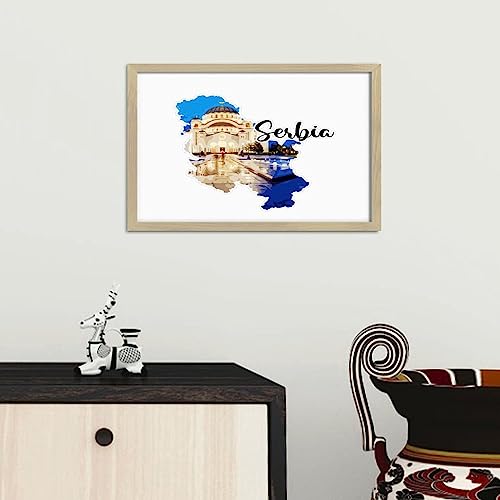 Panneau de table mural en bois rustique déco fenêtre multicolore 20x30 cm - 8