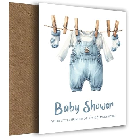 Hey Chimp Boy Baby Shower Keepsake Card Cover