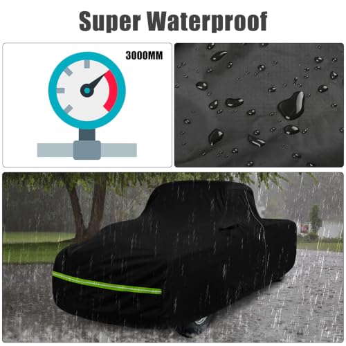Image of Car Cover Replace for 1946-1957 Chevy 3100 2 Door Standard Cab Short Bed | 300D All Weather Waterproof Car Covers with Inner Cotton Liner for Dust Snow Rain Hail Protection