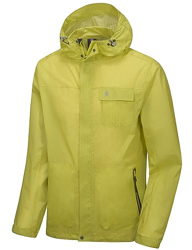 Image of Little Donkey Andy Men's Waterproof Rain Jacket Coat, Lightweight Raincoat Windbreaker with Hood for Golf Hiking, UPF 30