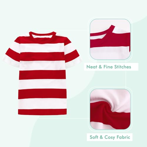 Image of Boys Rainbow Striped Shirt Cotton Long Sleeve T-Shirts