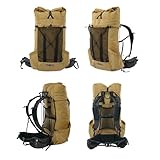 3F UL GEAR 登山リュック 超軽量 35+10L大容量 高通気性 高収納性 耐引き裂く 男女兼用 防水 バックパック キャンプ ハイキングバッグ リュックサック アウトドア トレーニング アルミ合金フレーム 高強度ダイニーマ素材 防災 多機能 旅行用 スポーツ (カーキ, ウエストベルト-S)