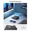 ORICO Surge Protector Power Strip, 12 in 1 Extension Cord with 8 AC Outlets 2 USB-A and 2 USB-C Ports, 10 ft Flat Plug Power Strip, Mountable Outlet Extender for Dorm/Office/Home- SP1
