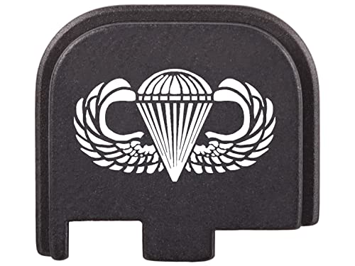 Ndz Performance Rear Slide Plate For Glock 43 43X 48 9Mm Laser Engraved Anodized Aluminum In Black - Airborne Jump Wings #TOP7