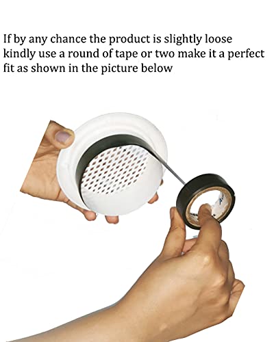 Image of Round Home Wall Air Ventilation Hole Closer with Mosquito Net Dust Controller White for 1.5 Inch Round Holes Pack of 4