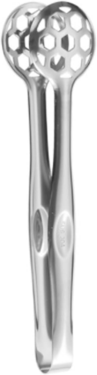 Tongs for Cooking, Spherical Stainless Steel Grill Clips Bread Clips are Suitable for Cooking Buffet Barbecue Kitchen Utensils Tongs for Food(Silver)