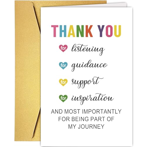 Supoeguk Heartfelt Thank You Card for Teacher Coach, Poem Appreciation Card for...