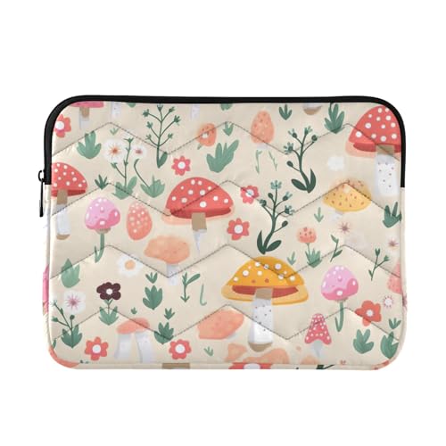 Funda para portátil 13-14 pulgadas con diseño de hongos coloridos miniatura 1