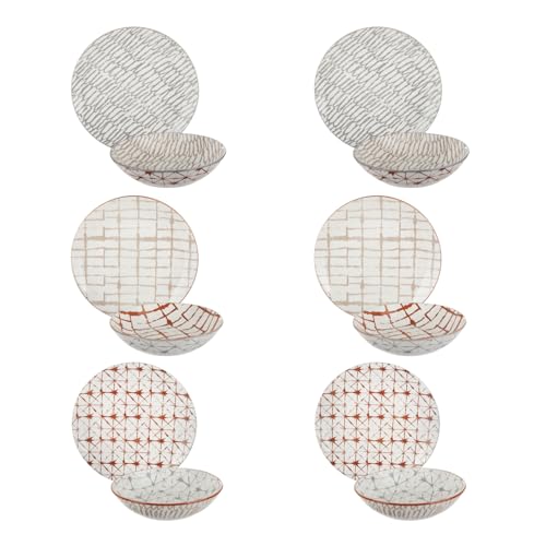 Assiettes en porcelaine New Soho : service de vaisselle de table chic