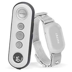 PATPET Small Size Dog Training Collar with 3 Safe Training Modes Rechargeable IPX7 Waterproof Shock Collars with Remote 3000 Ft Control Perfect for Dogs 8 120lbs Electric Bark Collar with Remote