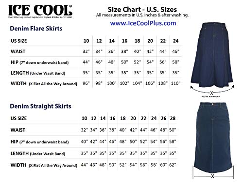 Long skirt measurements Clearance