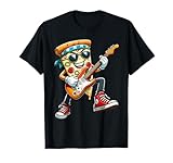 Funny Pizza Rockstar Electric Guitar Music Men Women Kids T-Shirt
