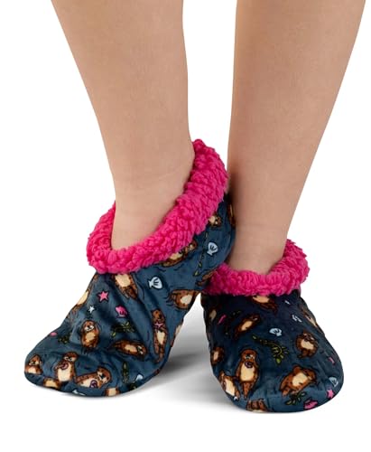 Image of Lazy One Fuzzy Feet Slippers for Women, Cute Fleece-Lined House Slippers, Cute Slipper Socks