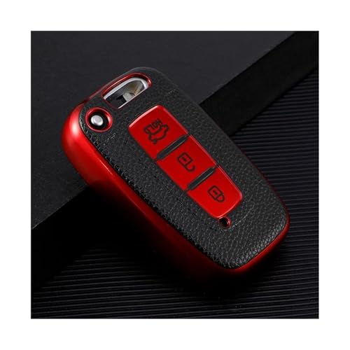 Coque de clé KIA protège boîtier voiture TPU rouge contre usure boutons Rio Sportage K3