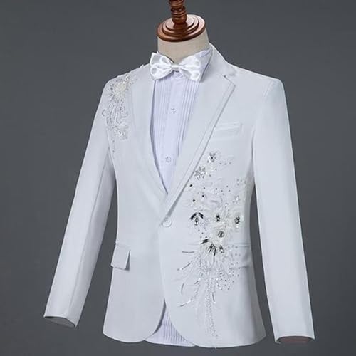 Men's Embroidered Print Elegant Suit Jacket Luxury Blazer Dinner Tuxedo Suit 2 Pieces Stylish Formal Suit Coat3