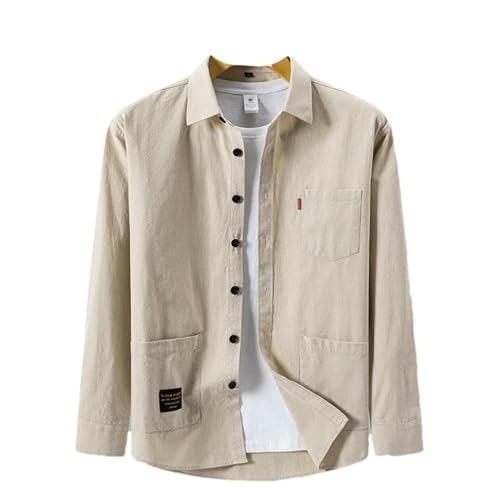 Chemise à manches longues en coton homme pour le printemps