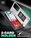 TORU CX HYBRID for Samsung Galaxy S24 Ultra Wallet Case | Dual Layer Slim Protective Hard Cover with Hidden 2-Credit Card Slot Holder - Black - Image 3