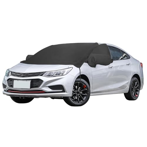 Image of Windshield Cover for Ice and Snow with Side Window and Rearview Mirror Covers,Compatible with Chevrolet /Chevy 600D Oxford Fabric Waterproof Frost Guard Protection Cover for Cruze 2015-2019