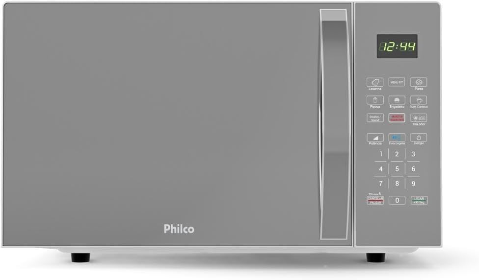 Micro-ondas 28L com Pintura Limpa Fácil Prata Espelhado 220V