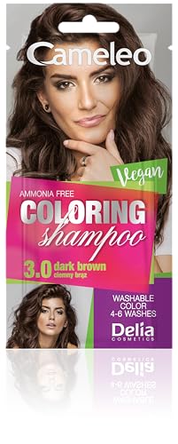 Cameleo - Tönungsshampoo - Dark Brown - schnelle und einfache Farbauffrischung 'Farbe in Farbe' - ohne Ammoniak und Oxidationsmittel - Shampoo im Beutel - 40ml