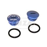  SET Verschlußschraube - Alu blau mit O-Ringen S51, S53, S70, SR50, SR80, KR51/2