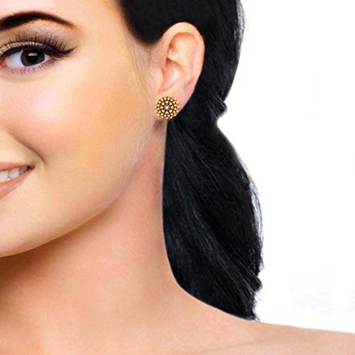 CANDERE - A KALYAN JEWELLERS COMPANY 18K (750) BIS Hallmark Yellow Gold and Certified SIIJ Diamond Stud Earring for Women with Screw Back Closure - Image 5