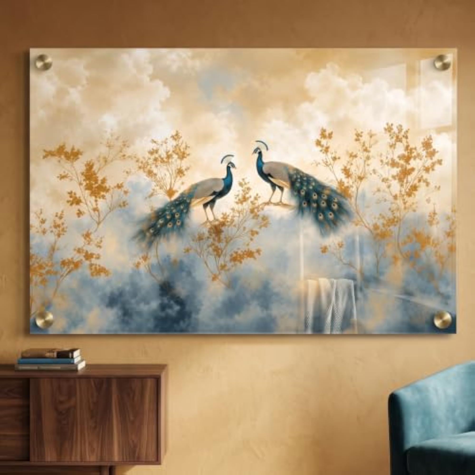 Royal Peacock Pair Wall Art
