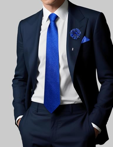 Image of DiBanGu Mens Zipper Tie Silk Pre-Tied Necktie with Gift Box