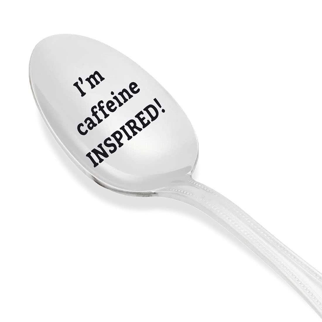 I’m Caffeine Inspired Engraved Spoon Unique Gift Spoon Coffee Lovers Gift Idea Silverware Gift Friendship Gift Funny Steel Gift