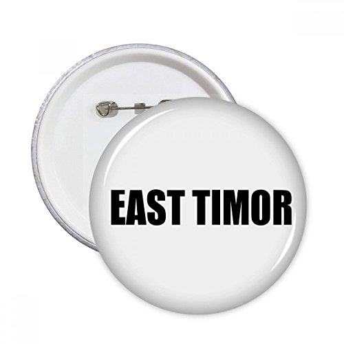 Badge rond noir East Timor XXL accessoire de personnalisation pour vêtement
