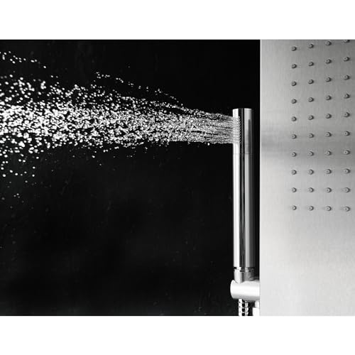 Blue Ocean 65” Stainless Steel SPS8852 Thermostatic Shower Panel Column System with Rainfall Shower Head, Body Nozzles, and Handheld Shower Head, Shower Tower by Blue Ocean - Image 5