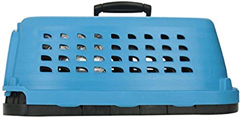 Petmate Compass Fashion Kennel, Island Blue/Black, 19", for Dogs Up to 10 Lbs.