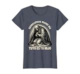 Guadalupana, madre mía, tuyo es tu hijo Catholic Devotional T-Shirt, Women, Heather Blue, Large