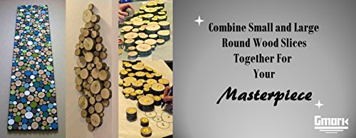 Gmark Natural Wood Slices 1"-1.5" Unfinished Round Discs 50 Ct, Tree Bark Wooden Circles For Diy Crafts Gm1083 #TOP1